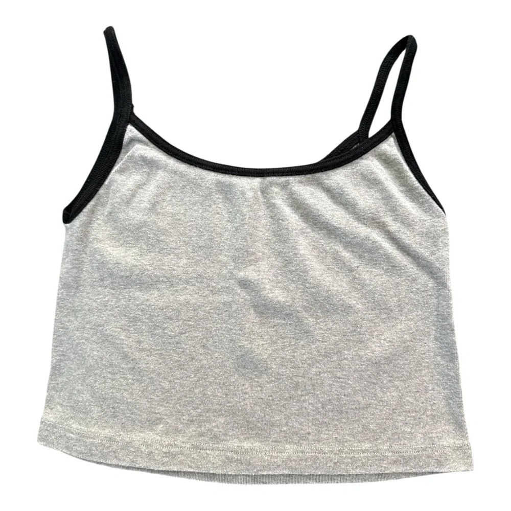 Brandy Melville Zip Up Hoodie Light Heather Gray Sweatshirt + 2 Tank Tops Casual